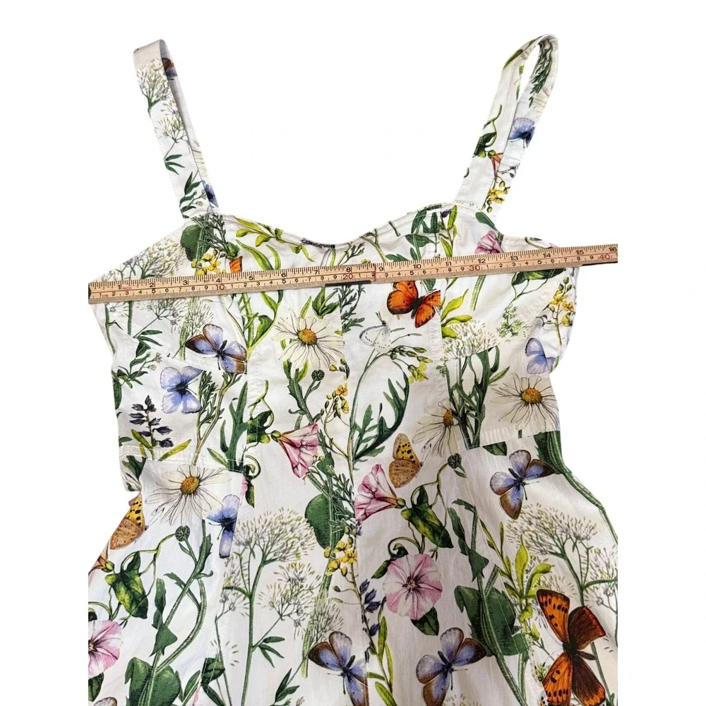 NEW Avec Les Filles Botanical Butterfly Floral Midi Sundress Sz 6 - Picture 13 of 16